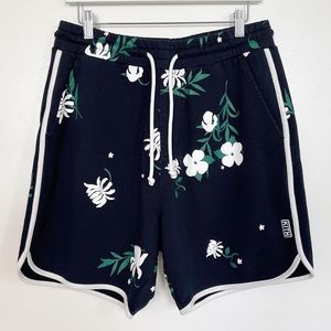 kith navy floral shorts